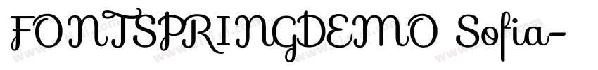 FONTSPRINGDEMO Sofia字体转换